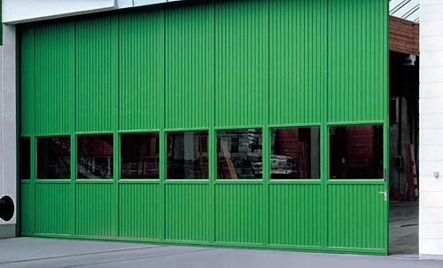large sliding steel door system from Hormann